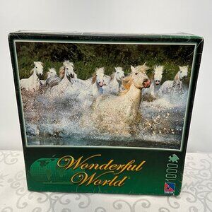 Wonderful World 1000-Piece Puzzle Rushing Through Horses